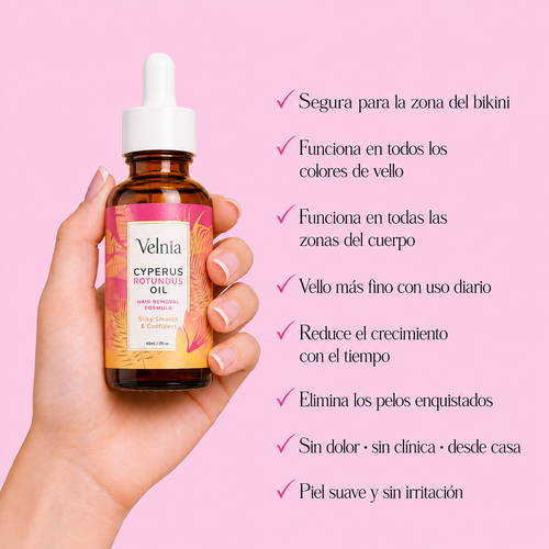 Aceite para una piel suave y sin vello